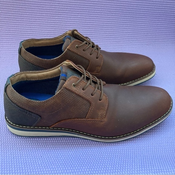 Nunn Bush Circuit Plain Toe Leather Oxfords Brown 2 -Tone Men’s 10M - Picture 1 of 8
